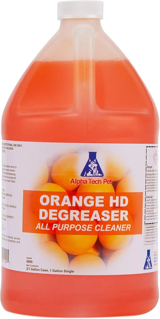 Orange HD Degreaser - Citrus Heavy Duty Degreaser and Cleaner for Tough Stains and Grease, Fast-Acting, Non-Corrosive Cleaner, 1 Gallon by Alpha Tech Pet - NeatNest