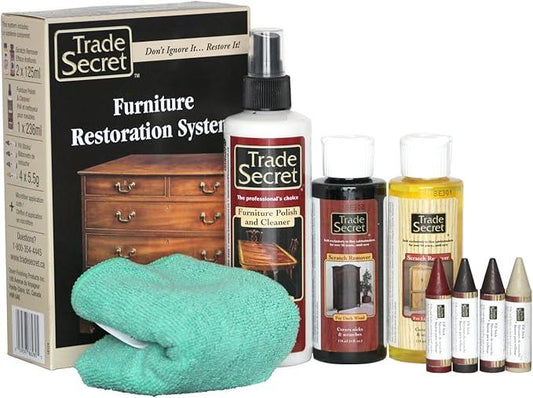 Trade Secret Complete Wood Furniture & Floor Restoration Kit - Scratch Repair and Polish System for Light and Dark Surfaces with Microfiber Cloth - NeatNest