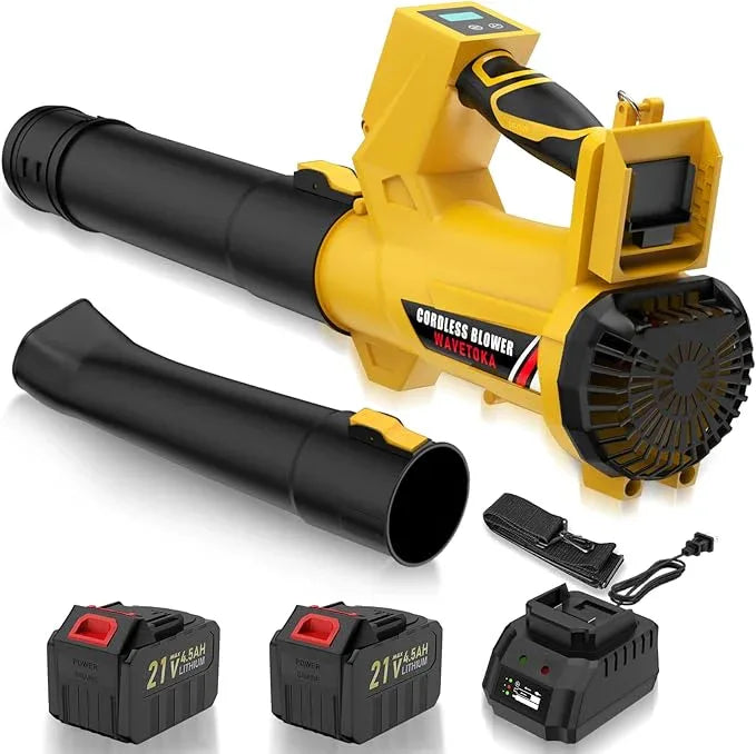 Cordless Leaf Blower with Battery and Charger, 540 CFM/170 MPH Electric Blower Cordless, 2 X 4.5Ah Lightweight Battery Operated Leaf Blower for Patio Cleaning Lawn Care Debris and Dust - NeatNest