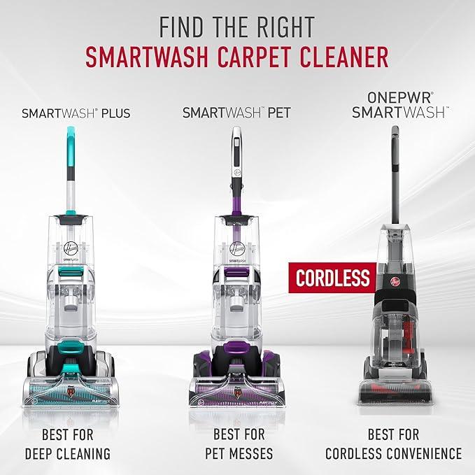 Hoover SmartWash Pet Automatic Carpet Cleaner Machine with Spot Chaser Wand, Deep Cleaning Carpet Shampooer Machine, Pair with a Hoover Carpet Cleaner Solution for a Bright, Refreshed Home - NeatNest