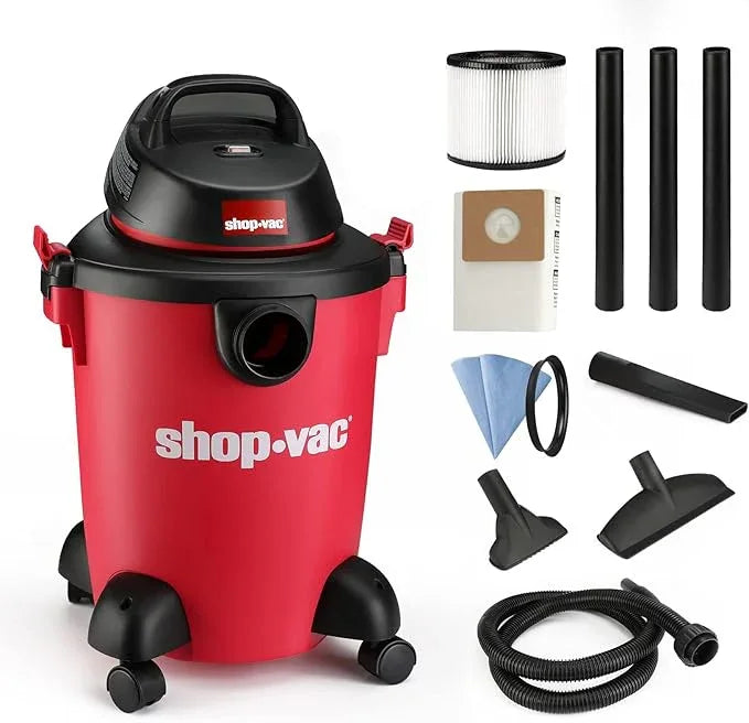 Shop-Vac 6 Gallon 3.0 Peak HP Wet Dry Vacuum, 3 in 1 Function Heavy-Duty Shop Vacuum with Filters, Attachments, Ideal for Home, Jobsite, Garage, Car & Workshop. 5971636 - NeatNest