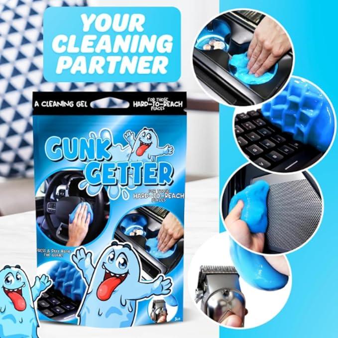 Gunk Getter, Cleaning Gel for Those Hard to Reach Places, Automotive Cup Holder Electronic Keyboard Office, Slime Gel Cleaner Dust Crumb Removal, 6 Pack - NeatNest