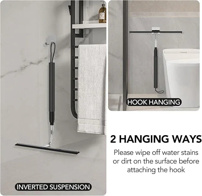 Shower Squeegee with Long Handle, 15-51" Telescopic Squeegee for Window Cleaning, Window Squeegee for Glass Doors, Extendable Window Cleaner Tool for Tile Walls, Sliding Door, Floor, Car Windshield - NeatNest
