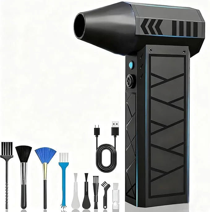 Electric Air Duster, 130000RPM Powerful Compressed Air Duster,4-Speed Adjustable Mini Blower with LED Light, Rechargeable Duster Blower for Computer, Keyboard, Car, Home Cleaning - NeatNest
