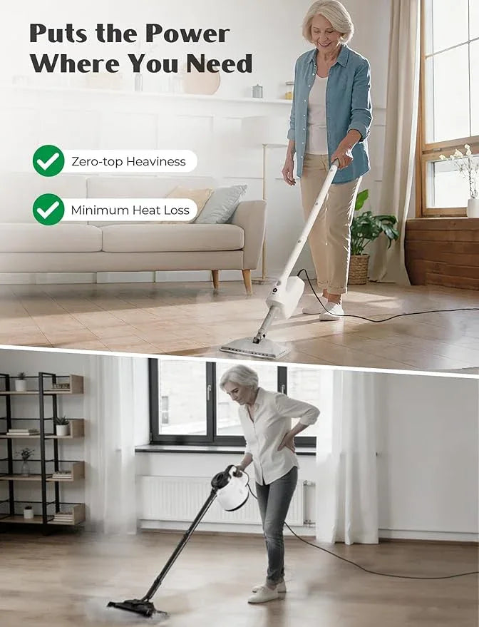 10-in-1 Steam Mop, Detachable Handheld Steam Cleaner, Multi & Up Steamer for Cleaning with 350ml Tank,10s Heat-Up, 23Ft Cord, 248°F 1200W Powerful Floor Steam Mop for Hardwood Floors, Grout, Carpet - NeatNest