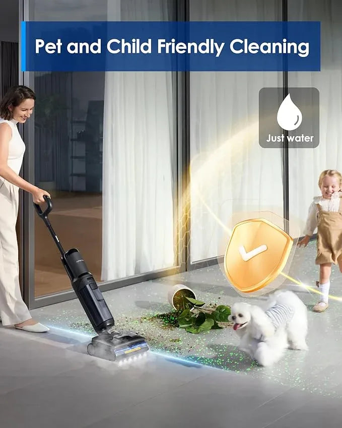 Tineco Floor One S7 Stretch Steam Cordless Wet Dry Vacuum Steam Mop All-in-One, 320℉ HyperSteam, 180° Lay-Flat, Anti-Tangle Design, FlashDry Self-Cleaning, Up to 75 Min Runtime - NeatNest