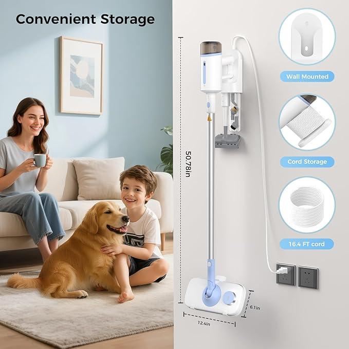 10 in 1 Floor Steamer with Detachable Handheld Steam Cleaner Perfect for Hardwood Floors, Clothes, Windows, Tiles, Furniture, Carpet, Whole Home Use,Steam Mop for Floor Cleaning - NeatNest
