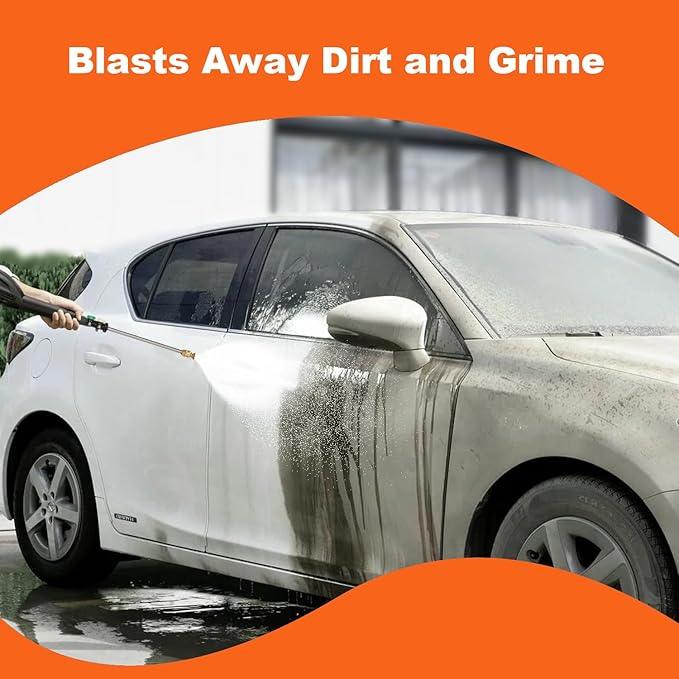Pressure Washer 5000PSI Power Washers Powered with 33ft Hose, 4 Nozzle and Foam Cannon, Powerwashers Cleaner Machine for Home, Cars, Orange - NeatNest