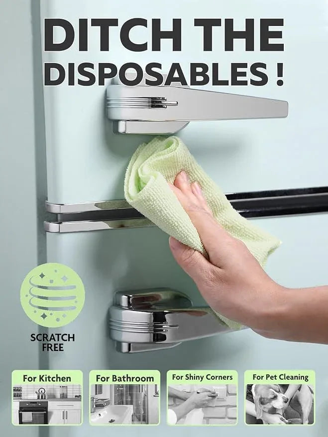 Fantasticlean Microfiber Cleaning Cloth Roll -75 Pack, Tear Away Microfiber Towels, 12" x 12", Reusable, Washable, Scratch Free, Ultra Absorbent Dish Rags for Car, Home, Garage or Shop (Green) - NeatNest