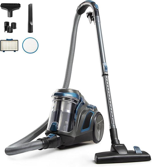 Vacmaster CC0501 Ultra Silent Bagless Canister Vacuum Powerful Cleaner with HEPA Filtration, One-Touch Release Dust Cup, Built-in Dust Tool & Retractable Cord for Low-Pile Carpet and Hard Floor - NeatNest