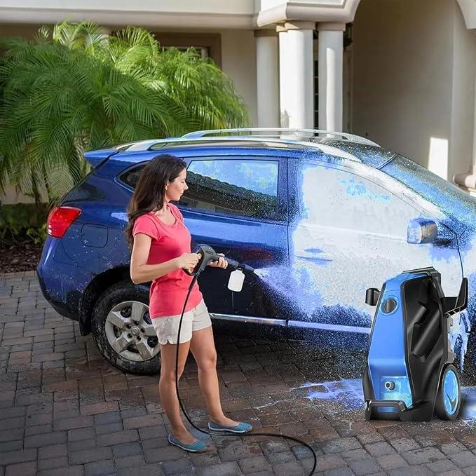 Pressure Cleaner, Heavy Duty Power Cleaner with Foam Cannon, 4 Nozzle Tips,33FT Hose and Soap Bottle for Home/Cars/Driveways/Patios/Decks/Fences - NeatNest