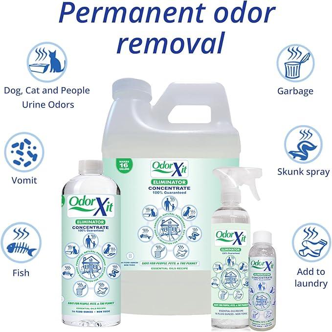Concentrated Pet Urine Odor Eliminator, Ideal for Cat, Dog Poo and Urine Smell, Versatile & Natural Odor Neutralizer for Home and Outdoor Use, Deodorizer & Absorber, Concentrate, 64oz - NeatNest