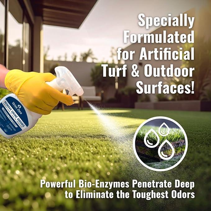 Pet Odor Eliminator Spray - Bio-Enzyme Cleaner for Dog & Cat Urine | Instantly Removes Odors on Artificial Grass, Carpet, Rugs & Tile | Pet & Kid Safe, 32 oz Ready-to-Use - NeatNest