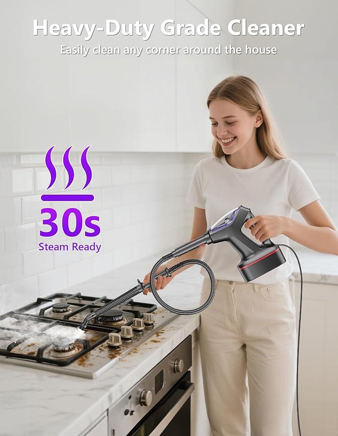 Steam Mop for Floor Cleaning, Heavy Duty All-in-One Steam Cleaner for Home with Detachable Handheld Steamer, for Hardwood, Tile, Walls, Grout, Windows, Furniture and Decks - NeatNest