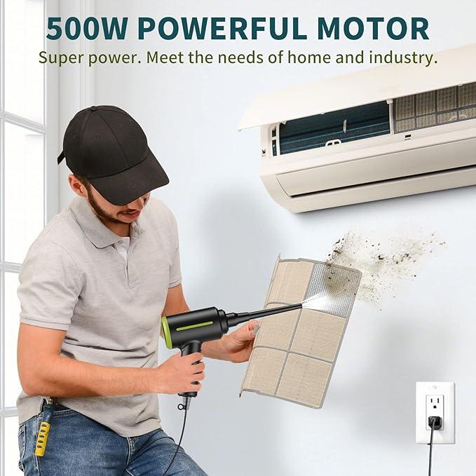 DOROBEEN Compressed Electric Air Blower, Handheld 500W 40000RPM Powerful Cored Air Duster for Computer Keyboard Electronics Cleaning - NeatNest