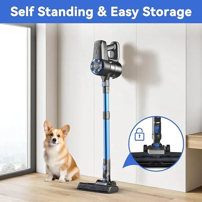 Cordless Vacuum Cleaner,8-in-1 Lightweight Stick Vacuum with Powerful Suction,Self-Standing,40 Mins Max Runtime,Rechargeable Vacuum Cleaners for Home,Hardwood Floor,Carpet,Pet Hair (Charcoal) - NeatNest