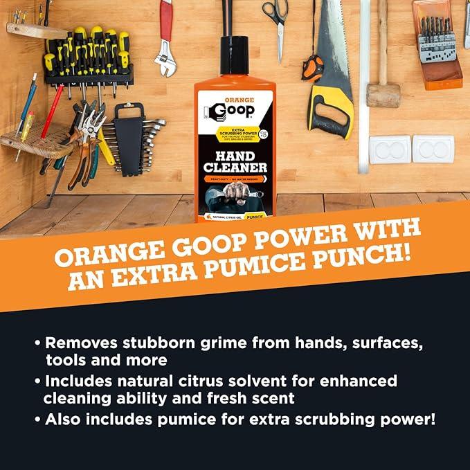 GOOP Orange Liquid with Pumice Multi-Purpose Waterless Hand Cleaner - 16 oz Flip-Top Bottle (Pack of 2) - NeatNest