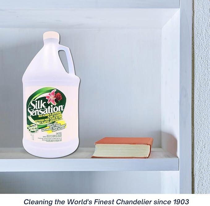 Sparkle Plenty Silk Sensation Artificial Flower & Plant Leaf Cleaner and Shine - Fake Flower Dusting Spray -Silk Plant Cleaner Spray No Wipe - Drip Dry Cleaning Supplies for Artificial Tree (1 Gallon) - NeatNest