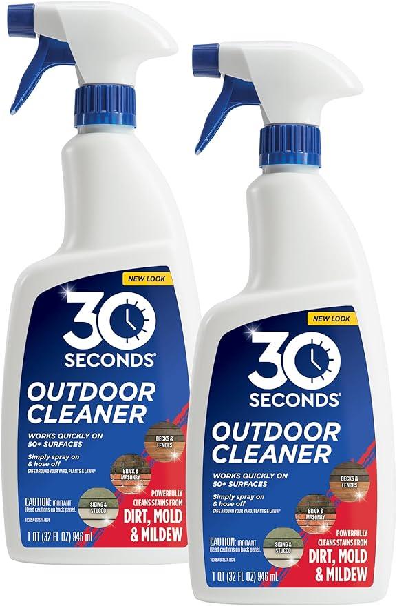 30 SECONDS Outdoor Mold & Mildew Stain Remover Spray | Ready To Use | 32 fl. oz. | 2 Pack - NeatNest