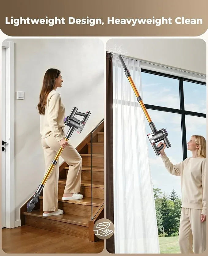 Cordless Vacuum Cleaner, 450W 40KPA Vacuum Cleaners for Home, 45 Mins Lightweight Stick Vacuum with LED Display, Anti-Tangle, Rechargeable Battery Vacuum for Carpet,Pet Hair,Hardwood Floor - NeatNest