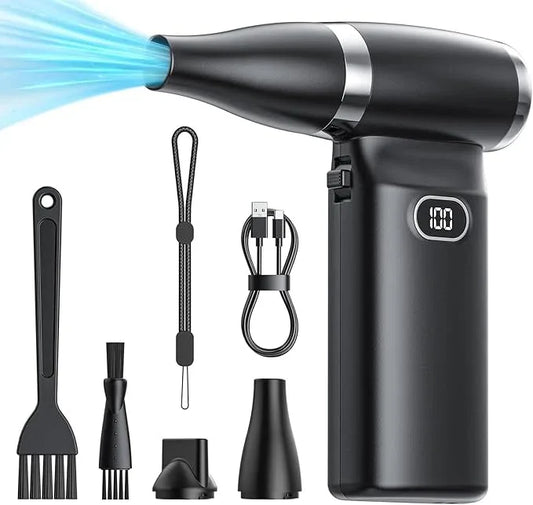 Electric Compressed Air Duster Cordless: 60 MPH High Wind Speed Mini Air Blower for Electronics Portable Computer Cleaner Hand Keyboard Cleaning Powerful Duster for Car, Fans and Other Sences - NeatNest