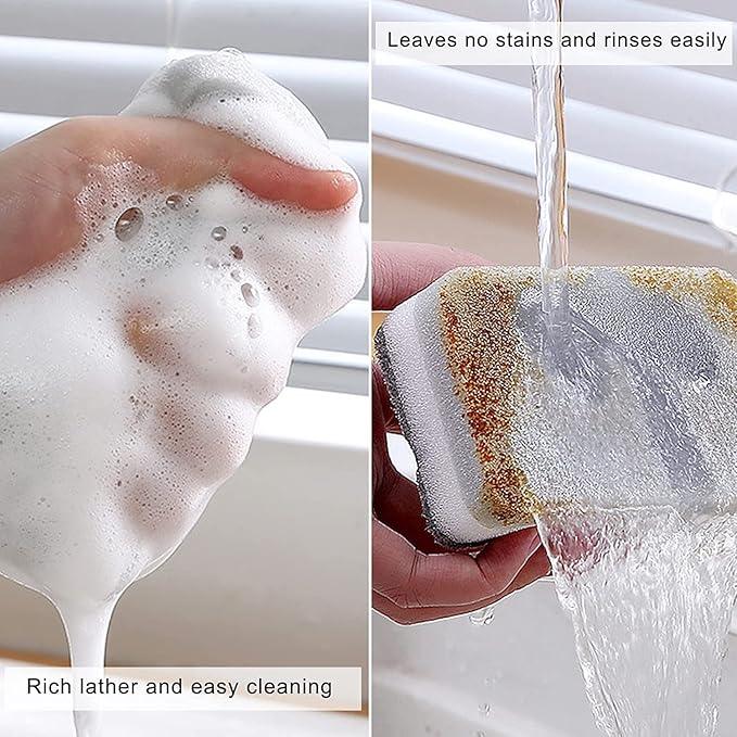 Individually Wrapped Sponges Kitchen Dishwashing Sponge Bulk, Non Scratch Dishes Scouring Pad Dishcloth, Odor-Free Sponge Wipes for Household Cleaning Dishes Travel Apartments (Grey 600 Pack) - NeatNest