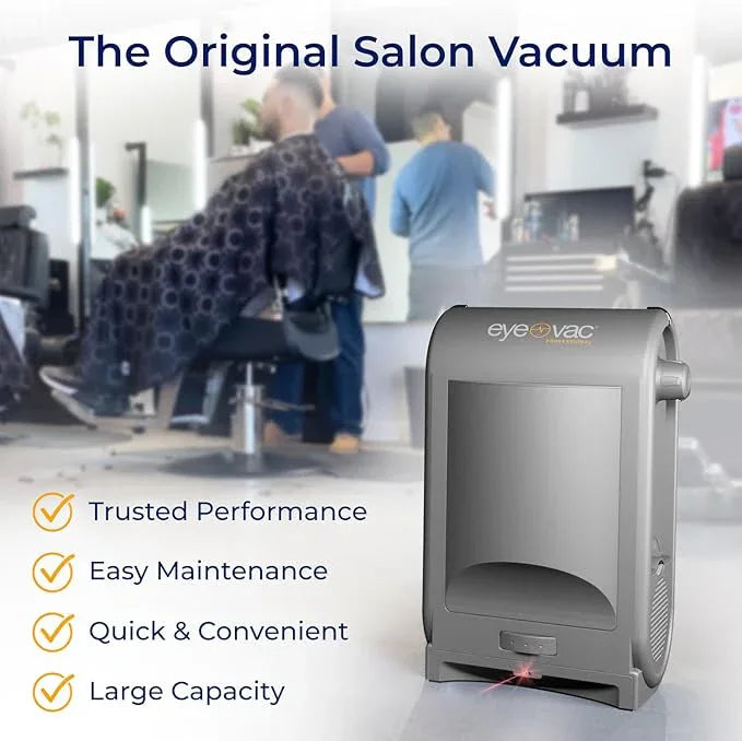 EyeVac Pro Touchless Vacuum Automatic Dustpan - Ultra Fast & Powerful - Great for Sweeping Salon Pet Hair Food Dirt Kitchen, Corded Canister Vacuum, Bagless, Automatic Sensors, 1400 Watt (Sliver) - NeatNest