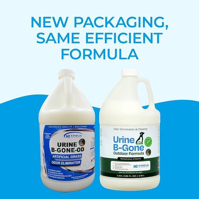 KINZUA ENVIRONMENTAL Urine B-Gone-OD Professional Pet Urine Enzyme Cleaner, Pet Yard Odor Eliminator for Artificial Grass, Concrete & More, 1 Gallon - NeatNest