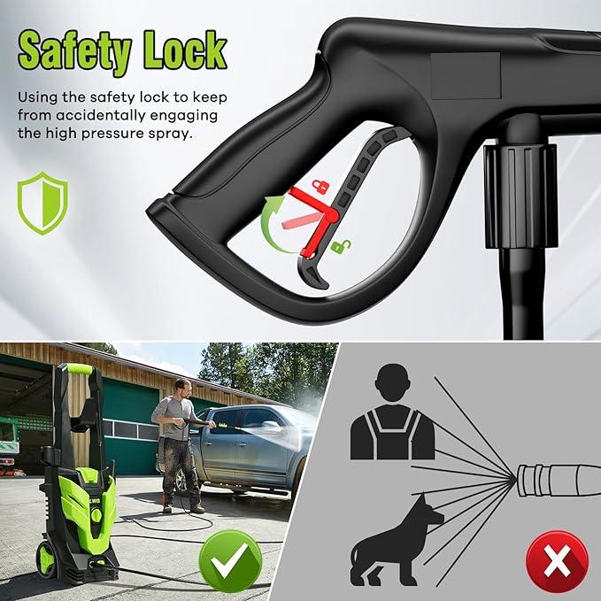 Pressure Washer, Washer with 4 Quick Connect Nozzles, Pressure Cleaning Machine with Foam Cannon for Cars/Fences/Driveways/Patios/Home Cleaning - NeatNest