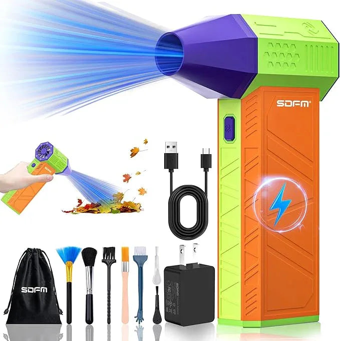 SDFM Compressed Air Duster - Electric Air Duster with Built in Brushless Motor,130,000RPM, 3-Speed Adjustable Air Blower - Suitable for Keyboard, Computer, car, and Home Cleaning (X3) (Max-Colorful) - NeatNest