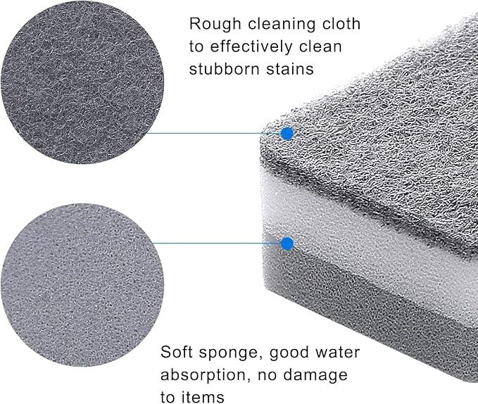Individually Wrapped Sponges Kitchen Dishwashing Sponge Bulk, Non Scratch Dishes Scouring Pad Dishcloth, Odor-Free Sponge Wipes for Household Cleaning Dishes Travel Apartments (Grey 600 Pack) - NeatNest