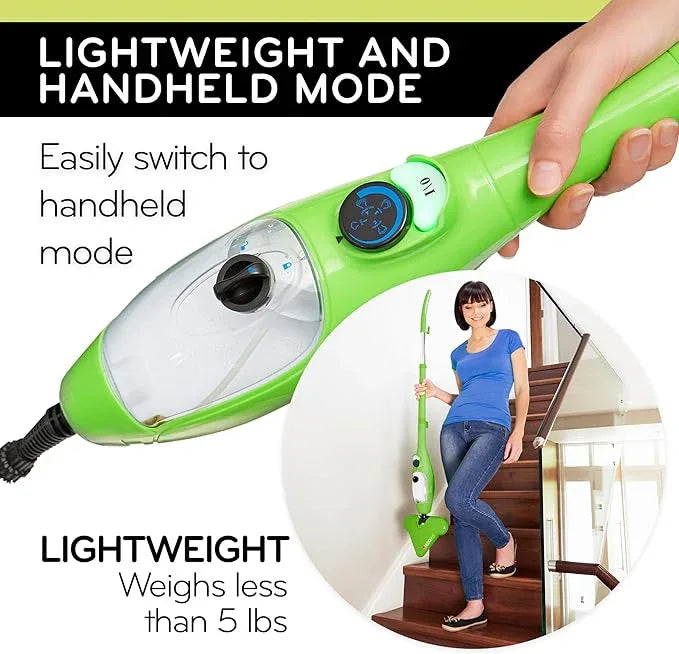 H2O X5 5-in-1 Multi-Purpose Steam Mop, Handheld Steam Cleaner, Adjustable Height, Removable Tank, Large Capacity, Rapid Heat Up, Steam Control, Lightweight, High Pressure - NeatNest