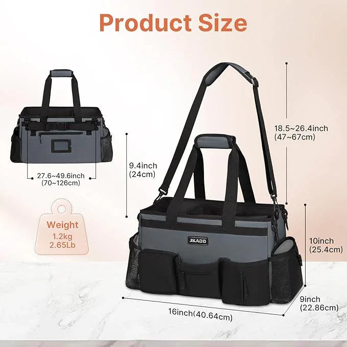 Large Wearable Cleaning Caddy Bags,Cleaning Supplies Storage Bag with Handles and Adjustable Shoulder Strap and Removable Waist Straps,Waterproof Cleaning Bags for Home,Car,Office (Gray) - NeatNest