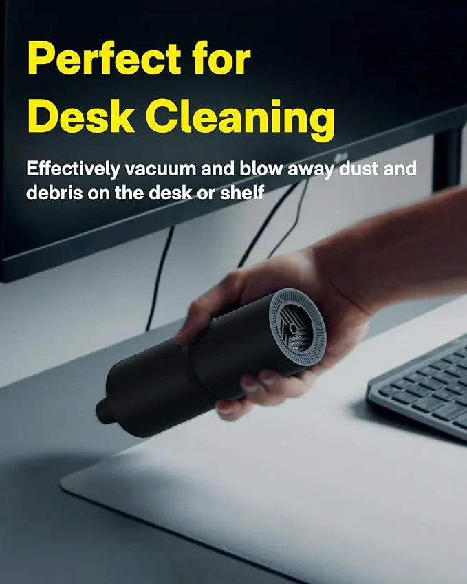 HOTO Handheld Vacuum Cleaner Cordless, Desk Vacuum Cleaner Compressed Electric Air Duster 15000Pa Suction, 4-in-1 Portable Vortex Vacuum Dust Buster Air Blower for Computer, Keyboard - NeatNest