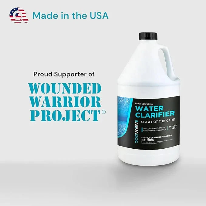 AquaDoc Spa Clarifier & Hot Tub Clarifier for Fast Acting Cloudy Water Treatment - 64oz - to Keep Your Spa Clear & Balanced - Made in USA - NeatNest