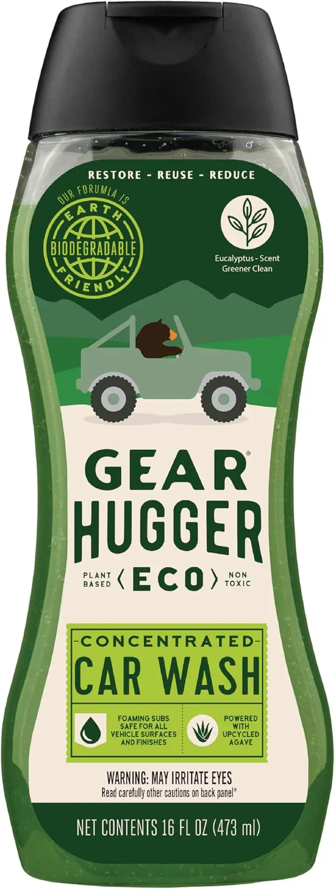 Gear Hugger Car Wash Soap (16 oz, Pack of 1) – Eco-Friendly Car Cleaner, Biodegradable Car Wash with Natural Saponins & Eucalyptus – Safe Car Soap for All Vehicle Surfaces - NeatNest