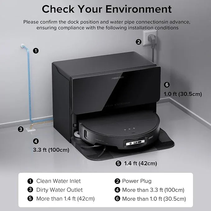 roborock Saros 10 with Refill & Drainage System Robot Vacuum and Mop, 22,000Pa Suction, AI Obstacle Avoidance, 3.14-inch Ultra Thin, Intelligent Dirt Detection, Zero Tangling Main Brush, Hot Water Mop - NeatNest