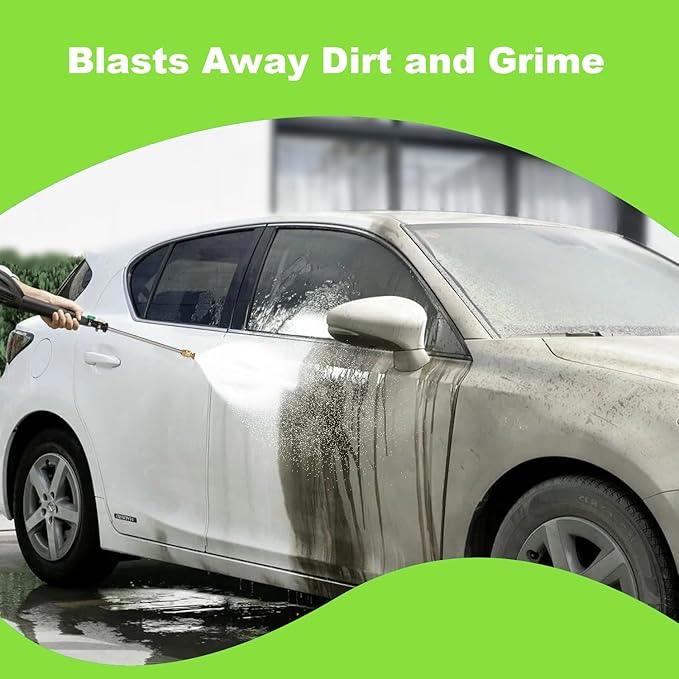 5000PSI Pressure Cleaner Power Cleaner with 33FT Hose, 4 Nozzle and 500ML Foam Cannon, Cleaner Machine for Home, Car Washing, Fence Cleaning, Patio, Green - NeatNest