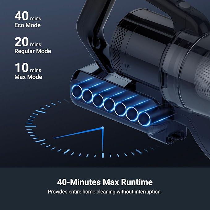 Eureka RapidClean Pro Cordless Vacuum Cleaner for Hard Floors, Lightweight Stick Vacuum LED Headlights, Convenient Stick and Handheld Vac, Green, NEC285GR - NeatNest