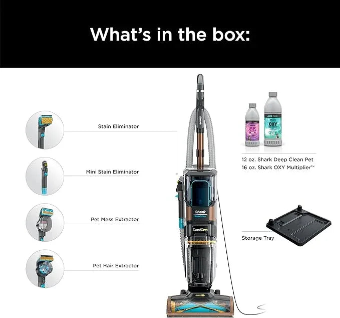 Shark Carpet Xpert Hair Pro with Stain Striker, Upright Carpet, Area Rug & Upholstery Cleaner, Carpet Shampooer, 4 Tools, Copper, EX301 - NeatNest