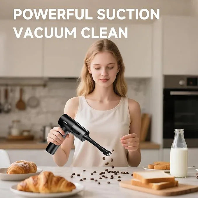 REIKIYA Compressed Air Duster 150000RPM Portable Air Blower for Computer, Keyboard with LED Light, 7800mAh Rechargeable 18000Pa Cordless Portable Vacuum Cleaner for Car Home Office - NeatNest