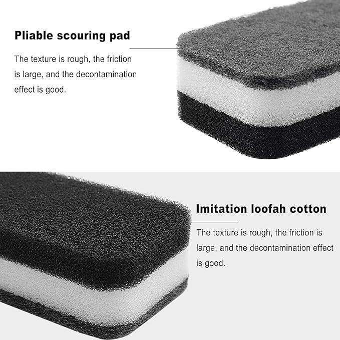 Kitchen Dishwashing Sponge Individually Wrapped Sponges, Bulk Non Scratch Scouring Pad Odor Free Dish Sponges for Washing Dishes Wipes for Household Cleaning Dishes Travel Apartments(Black-1000 Pack) - NeatNest