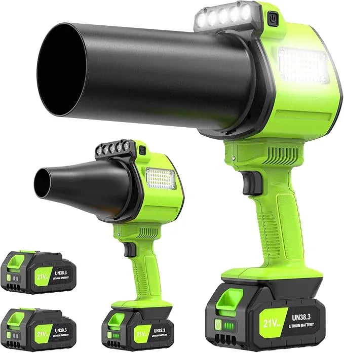 OGERY Brushless Leaf Blower Cordless with Lights, Powerful Electric Leaf Blowers with 2 x 3.0Ah Batteries & Fast Charging, 700CFM 900G Wind Pressure Handheld Blower for Lawn Care Yard Garden, Green - NeatNest