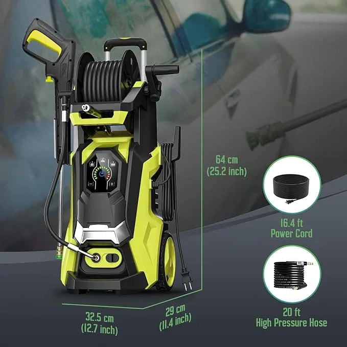 Pressure Washer Power Washer with Touch Screen and Foam Cannon, 5000PSIIMAX, High Pressure Cleaning Machine for Cars, Fences, Patios, Decks and Driveway - NeatNest