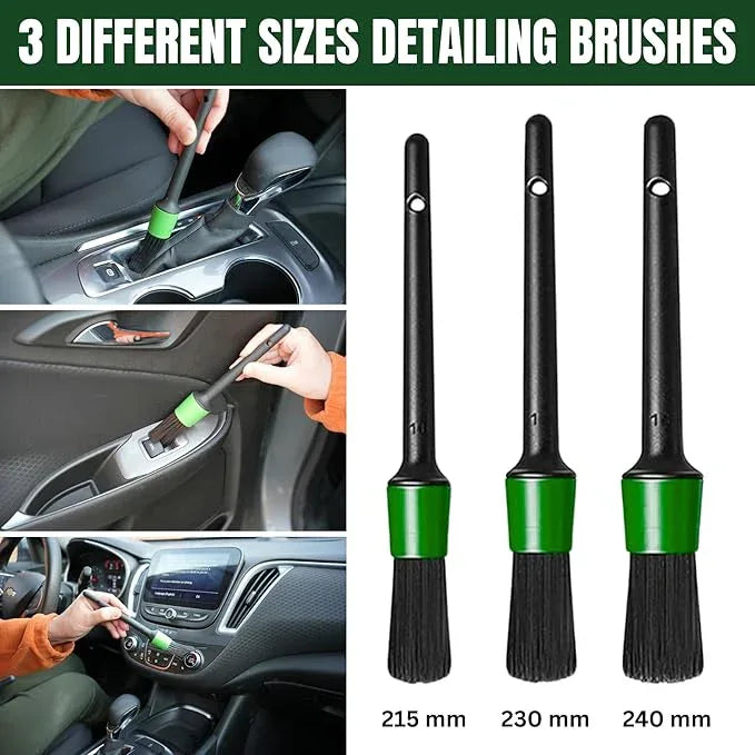 MONHL 26 Pcs Car Detailing Kit – Complete Interior & Exterior Car Cleaning Kit with Drill Brush Attachments, Detailing Brushes, Wheel & Tire Brush, Microfiber Towels, Wash Mitt, Pet Hair Remover - NeatNest