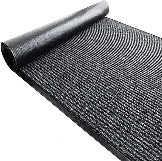 TANYOYO3' X 6' Commercial Grade Door Floor Mat Brush Step Entrance Mat Vinyl Backed Utility Doormat Heavy Duty Floor Rugs Commercial Outdoor Carpet Indoor Entrance Mat，Grey - NeatNest