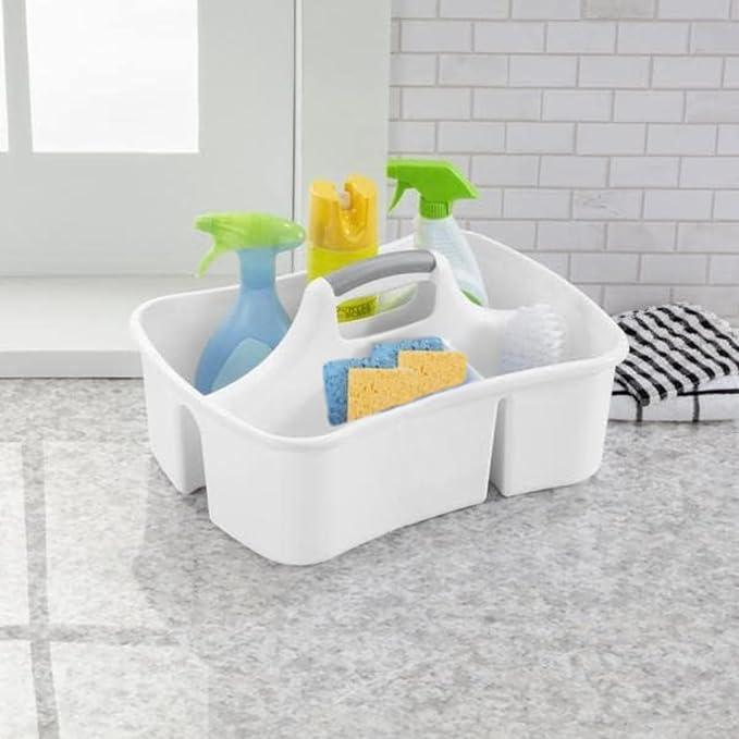 Extra Large 5 Gal Divided Cleaning Caddy Organizer with Handle - Cleaning Supplies for Housekeeping - Shower Caddy Portable - Shower Caddy Dorm - Cleaning Supplies Organizer - 17.75 x 13.25 x 7.75 - NeatNest