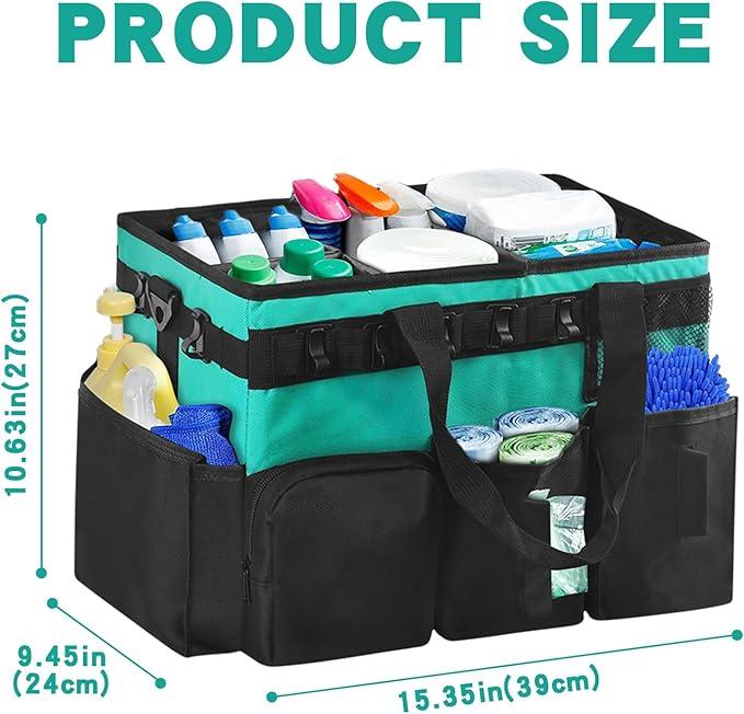 Wearable Cleaning Caddy Bag,WithDetachable Divider cleaning bags for housekeepers, With Adjustable Shoulder Strap for Cleaners & Housekeeper - NeatNest