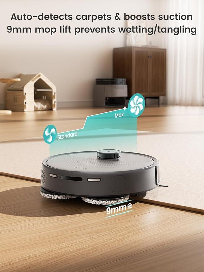Lefant LiDAR Robot Vacuum and Mop, 20000Pa Suction, 90-Day Self-Emptying, Obstacle Avoidance, Auto Mop Washing&Drying, All-in-One for Pet Hair Carpet, 5G WiFi Alexa/APP/iWatch Control, M3 Max - NeatNest