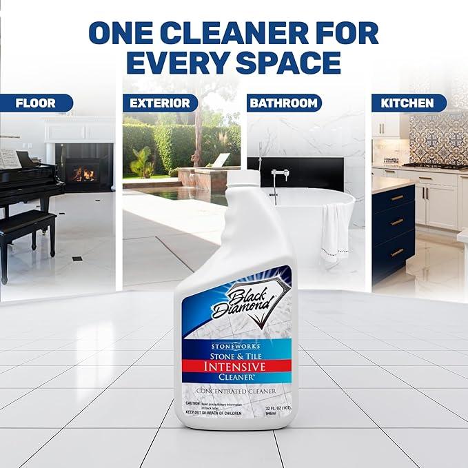 Black Diamond Stoneworks Stone & Tile Intensive Cleaner – Professional Deep Cleaner for Marble, Limestone, Travertine, Granite, Slate, Ceramic & Porcelain Tile – Acid-Free Concentrate (4-Gallons) - NeatNest